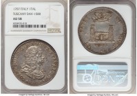 Livorno. Cosimo III Tallero 1707 AU58 NGC, KM35, Dav-1500. Scarce in this striking preservation, the surfaces carrying an admirable sheen of silvery l...