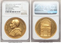 Papal States. Leo XIII gold Medal Anno XXIV (1901) UNC Details (Reverse Scratched) NGC, Bartolotti-E901, Rinaldi-95 var. (listed in silver). 44mm. 54....