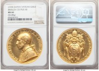 Papal States. Pius XII gold Medal Anno I (1939) MS66 NGC, Bartolotti-E939, Durst-12, Rinaldi-133 var. (listed in silver). 45mm. 55.89gm. By Mistruzzi....