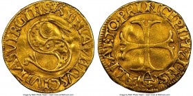 Siena. Republic gold Florin ND (1340-1450) XF40 NGC, Fr-1154, MIR-523. 3.40gm. + SENA VETVS CIVITAS VIRGINIS, large floral S / • ALFA • ЄT • O PRINCIP...