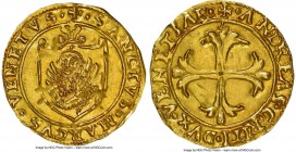 Venice. Andrea Gritti gold Scudo d'Oro ND (1523-1539) MS64 NGC, Fr-1448. 3.32gm. Well-centered and struck on a glistening golden planchet revealing ve...