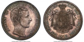 Johann II Taler 1862-A MS63 PCGS, Vienna mint, KM-Y1, Dav-215, Divo-87, Thun-468. Mintage: 1,920. An instantly recognizable one-year 'vereinstaler' th...
