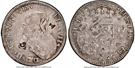 Chihuahua. Ferdinand VII "Royalist" 8 Reales 1820 CA-RP VF35 NGC, Chihuahua mint, KM111.1, Cal-398. Struck over a previous cast Royalist 8 Reales of F...