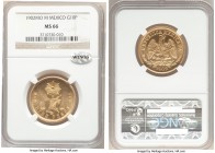 Republic gold 10 Pesos 1902 Mo-M MS66 NGC, Mexico City mint, KM413.7. Mintage: 719. A coin that is simply glorious to view in hand. While the 1902 Mex...