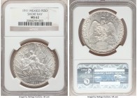 Estados Unidos "Caballito" Peso 1911 MS62 NGC, Mexico City mint, KM453. Short lower left ray on reverse variety. A scarcer variety in Mint State condi...