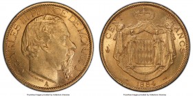 Charles III gold 100 Francs 1884-A MS62 PCGS, Paris mint, KM99, Gad-MC122. AGW 0.9334 oz.

HID09801242017

© 2020 Heritage Auctions | All Rights Reser...