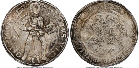Batenburg. William van Bronckhorst Daalder of 30 Stuivers ND (1556-1573) VF35 NGC, Dav-8561, Delm-534. Armored figure of Saint Viktor standing with fl...