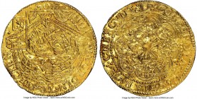 Utrecht. Provincial gold Imitative Rose Noble ND (c. 1600-1601) AU Details (Cleaned) NGC, Utrecht mint, KM6, Fr-277. King in ship facing, holding swor...