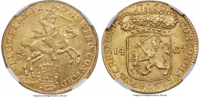 Zeeland. Provincial gold 14 Gulden 1760 MS61 NGC, KM97, Fr-313. A lovely representative of this 'Golden Rider' type, with only a hint of central weakn...