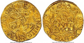 Zwolle. City gold Ducat 1639 MS63 NGC, KM34. An early date in this long-running series, and in quite impressive condition. Bright blast-yellow surface...