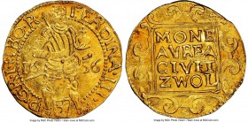 Zwolle. City gold Ducat 1656 MS63 NGC, KM34. Superbly struck, with every detail of the full-length portrait crisp and full. The sole example of the da...