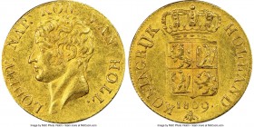 Kingdom of Holland. Louis Napoleon gold Ducat 1809 MS62 NGC, St. Petersburg mint, KM38, Fr-322. Very sharp, particularly in the lettering, with notabl...