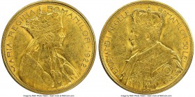Ferdinand I gold "Coronation" 50 Lei 1922 MS61 NGC, KM-XM3, Fr-11. Produced for the coronation of Ferdinand I and Marie of Romania and featuring lustr...
