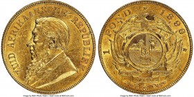 Republic gold Pond 1896 MS60 NGC, Pretoria mint, KM10.2, Hern-Z49. Slightly better date for the ZAR pond series in general, and in this comparatively ...