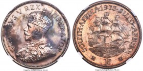 George V Proof Penny 1933 PR62 Brown NGC, KM14.3. Mintage: 20. A notable rarity in the South African series owing to a mintage numbering only 20 examp...