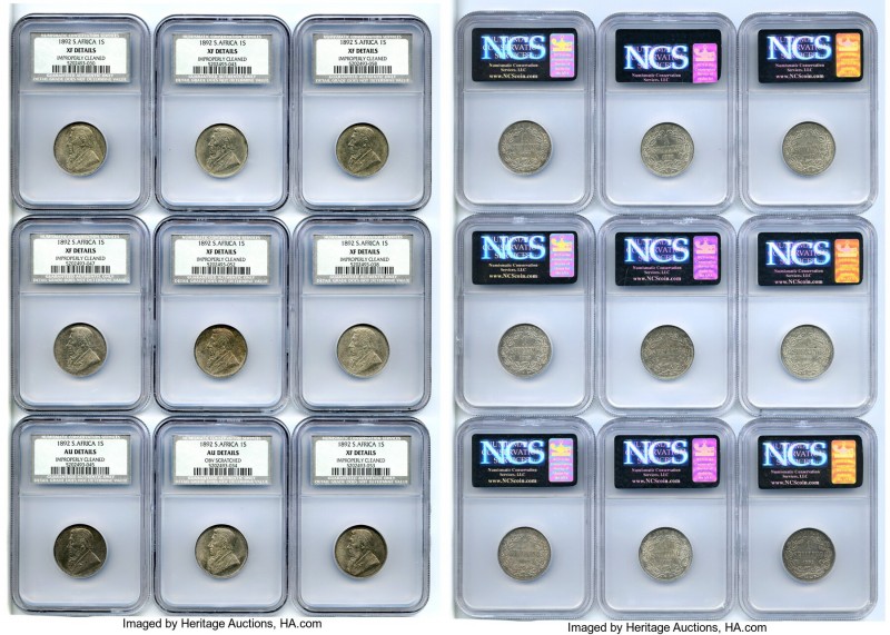 Republic 82-Piece Lot of Certified Shillings NGC, KM5. Includes dates 1892 (x17)...