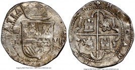 Philip II Cob 8 Reales ND (1556-1598) (Aqueduct)-IM MS60 NGC, Segovia mint, Cal-167. 26.87gm. Decidedly Mint State, as indicated by glistening surface...