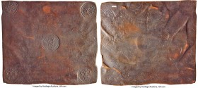 Frederick I Plate Money 4 Daler 1725 AU, Avesta mint, KM-PM74, AAH-188, Tingström-Plate 295. 250x224mm. 3005gm. Fantastically well-preserved without t...