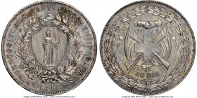 Glarus. Canton "Shooting Festival" 40 Batzen 1847 MS61 NGC, Munich mint, KM20, Häb-3. Mintage: 3,200. Struck to precision and veiled in delicate silve...
