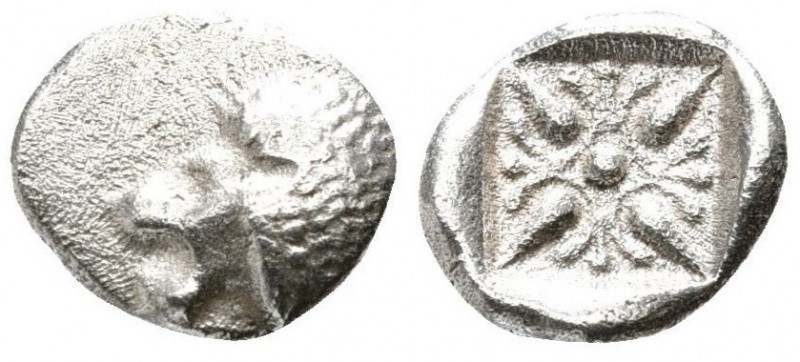 Diobol AR
Ionia. Miletos, Late 6th-early 5th century BC, Forepart of lion right...