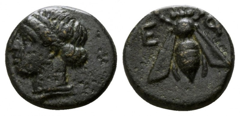 Bronze Æ
Ionia. Ephesos, c. 375 BC, Female head / Bee with straight wings
11 m...