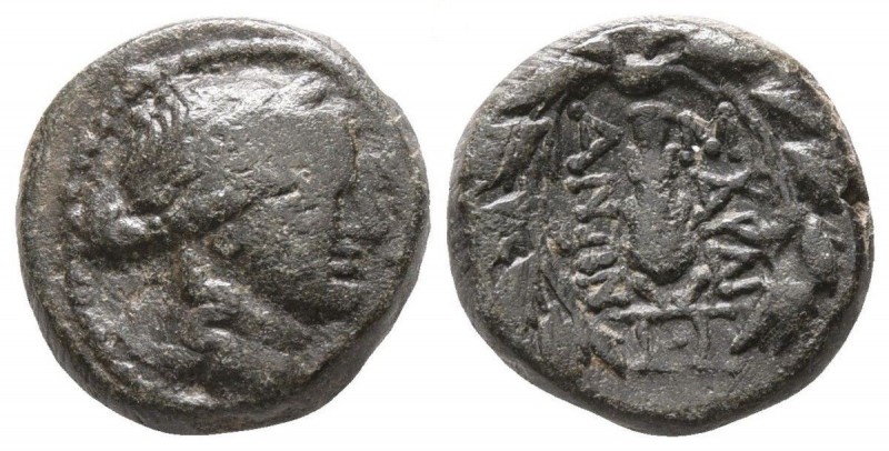 Bronze Æ
Lydia. Sardes, 2nd Century BC, Laureate head of Apollo right / Club, d...