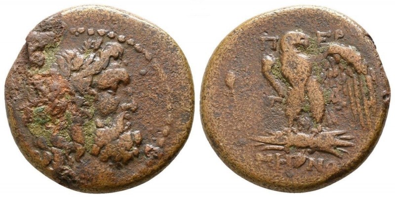 Bronze Æ
Mysia, Pergamon, early-mid 2nd century BC, Head of Asklepios r. R / Ea...