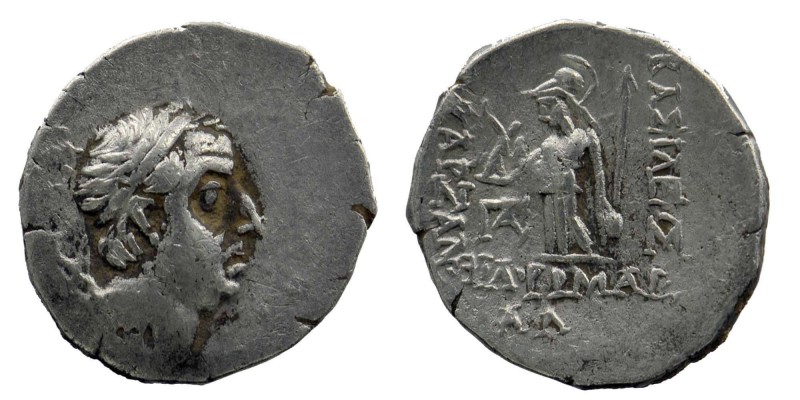 Drachm AR
Kings of Cappadocia. Ariobarzanes I Philoromaios (96-63 BC)
19 mm, 3...
