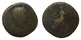 Sestertius Æ
Hadrian (117-138), Rome, Laureate bust right, with slight drapery / Fortuna Redux, RIC 551a
32 mm, 22,86 g