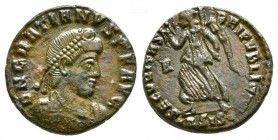 Follis Æ
Gratianus, Siscia. Victory Wreath
18 mm, 2,56 g