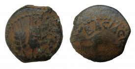 Prutah Æ
Judaea. Jerusalem AD 42, Herod Agrippa I (37-43 AD)
16 mm, 1,98 g