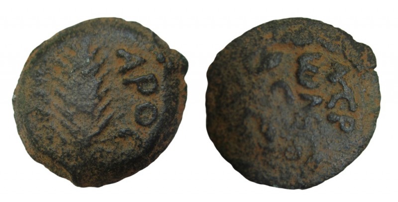 Prutah Æ
Judaea. Jerusalem AD 54, Procurators
15 mm, 2,36 g