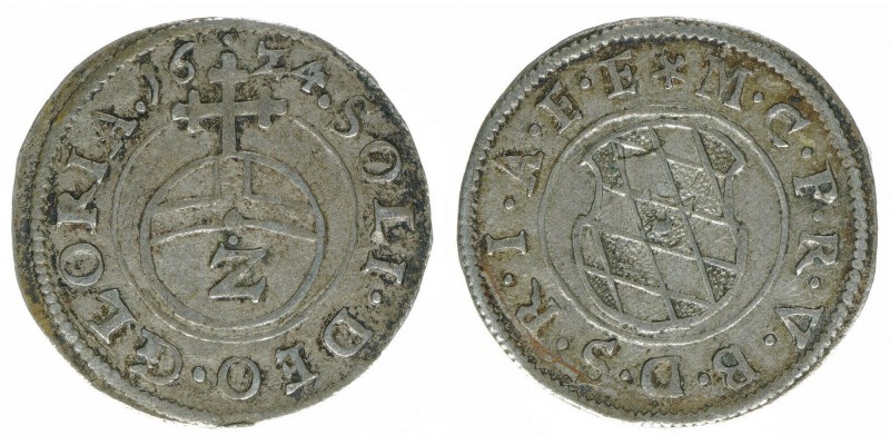 1/2 Batzen
Bayern, SOLI DEO GLORIA 1624
19 mm, 1,27 g