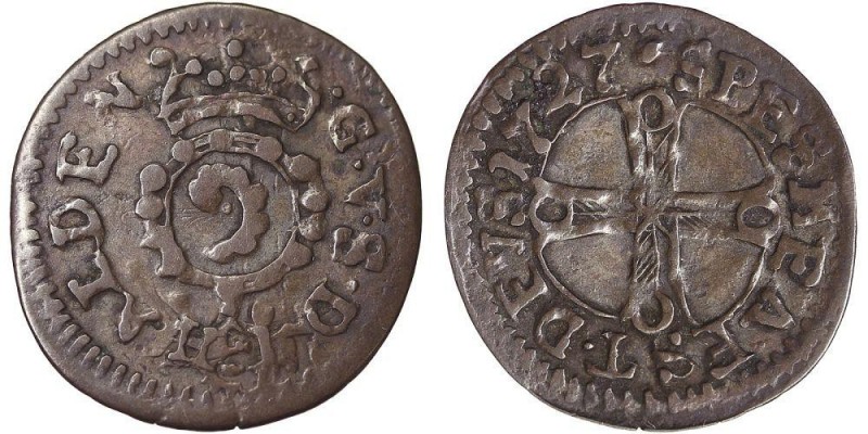Denier AR
Switzerland, Haldenstein, Gubert von Salis (1722-1737)
19 mm, 0,70 g