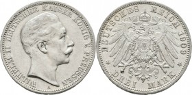 3 Mark AG
Wilhelm II, 1909
34 mm, 16,70 g