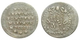 Quatrino Æ
Pope Pius VII (1800-1823)
22 mm, 1,95 g
