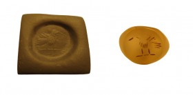 Sassanid seal from mountain crystal, bird, 5th-6th century AD, 19 x 11 mm