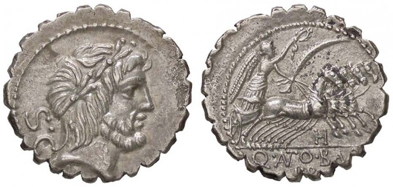 ROMANE REPUBBLICANE - ANTONIA - Q. Antonius Balbus (83-82 a.C.) - Denario serrat...