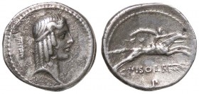 ROMANE REPUBBLICANE - CALPURNIA - C. Calpurnius Piso L. f. Frugi (67 a.C.) - Denario - Testa di Apollo a d. /R Cavaliere a d. regge una palma B. 24; C...
