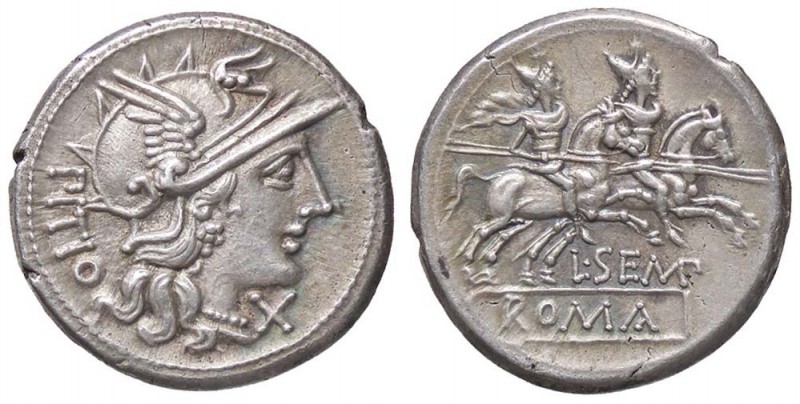 ROMANE REPUBBLICANE - SEMPRONIA - L. Sempronius Pitio (148 a.C.) - Denario - Tes...