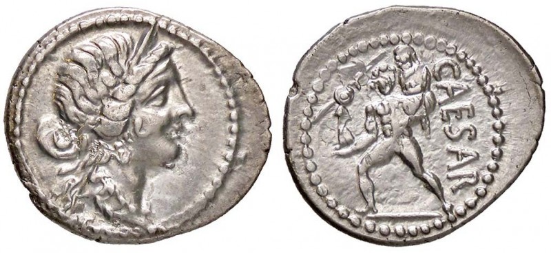 ROMANE IMPERIALI - Giulio Cesare († 44 a.C.) - Denario - Testa di Venere a d. /R...