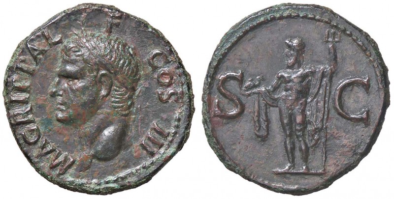 ROMANE IMPERIALI - Agrippa († 12 a C.) - Asse - Testa a s. con corona rostrale /...