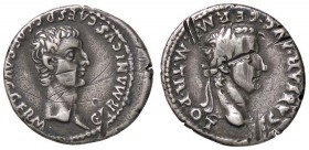 ROMANE IMPERIALI - Germanico e Caligola - Denario - Testa di Germanico a d. /R Testa di Caligola a d. C. 2 (25 Fr.) (AG g. 3,51) Graffi
qBB