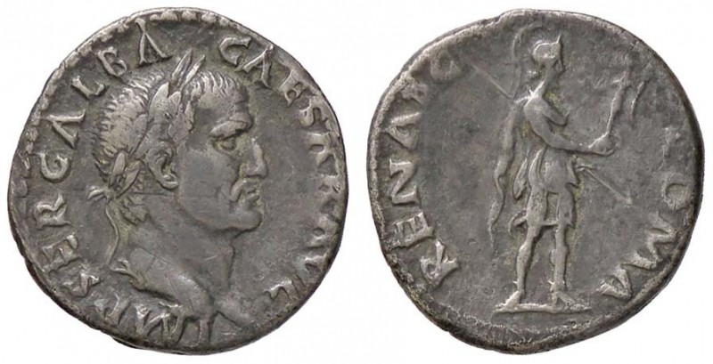 ROMANE IMPERIALI - Galba (68-69) - Denario - Busto laureato a d. /R Roma in abit...