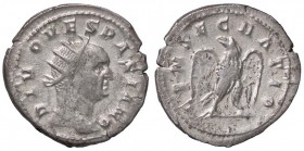 ROMANE IMPERIALI - Vespasiano (69-79) - Antoniniano (Restituzione di Traiano Decio) - Testa radiata a d. /R Aquila a d. con la testa a s. C. 651 (AG g...