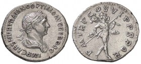 ROMANE IMPERIALI - Traiano (98-117) - Denario - Busto laureato e drappeggiato a d. /R Marte andante a d. con lancia e trofeo C. 270 (AG g. 3,17)
SPL+