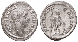 ROMANE IMPERIALI - Alessandro Severo (222-235) - Denario - Busto laureato e drappeggiato a d. /R Marte stante a d. con lancia e scudo C. 364 (AG g. 2,...