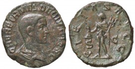 ROMANE IMPERIALI - Erennio Etrusco (251) - Sesterzio - Busto drappeggiato a d. /R Mercurio stante a s. con borsa e caduceo C. 12 (40 Fr.); RIC 167a (A...