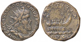 ROMANE IMPERIALI - Postumo (259-278) - Doppio sesterzio - Busto radiato e drappeggiato a d. /R Galera andante a s. con quattro rematori e pilota C. 17...