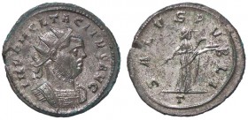 ROMANE IMPERIALI - Tacito (275-276) - Antoniniano - Busto radiato e corazzato a d. /R La Salute stante a d. alimenta un serpente che tiene tra le brac...